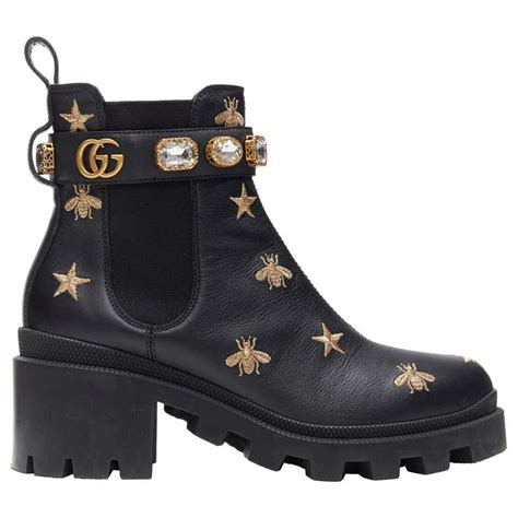 gucci bee chelsea boots|Gucci boots embellished.